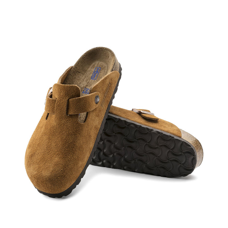 BIRKENSTOCK BOSTON SUEDE LEATHER SOFT FOOTBED NARROW
