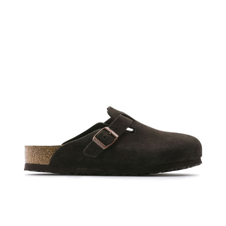 BIRKENSTOCK BOSTON SUEDE LEATHER SOFT FOOTBED NARROW