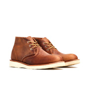 RED WING-MEN WORK CHUKKA-3137-COPPER ROUGH E TOUGH