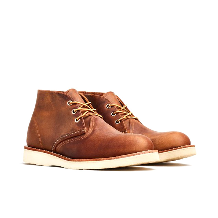 RED WING-MEN WORK CHUKKA-3137-COPPER ROUGH E TOUGH